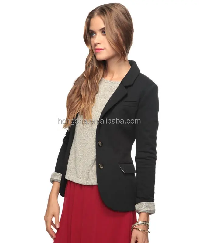 Custom Women School Blazer With Elbow Patches HFB017
