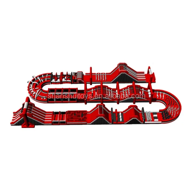 Factory Price outdoor amusement park Boot Camp Adult giant wipeout inflatable obstacle course for sale