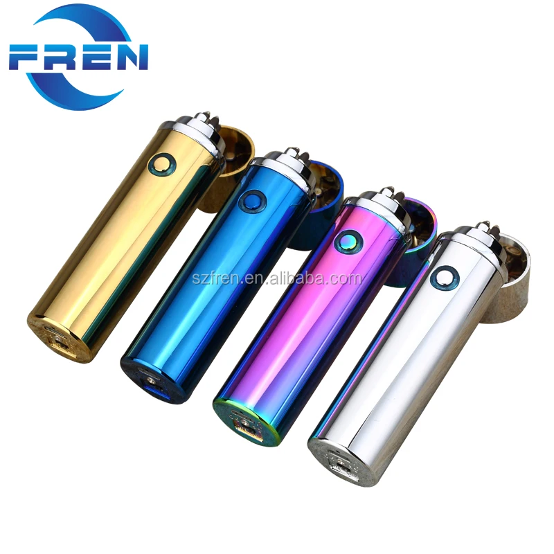 FR-P01 Metal Flameless Rechargeable Dual Arc USB Lighter Electric Pulse X Arc Electric Tobacco Lighter Business Gift