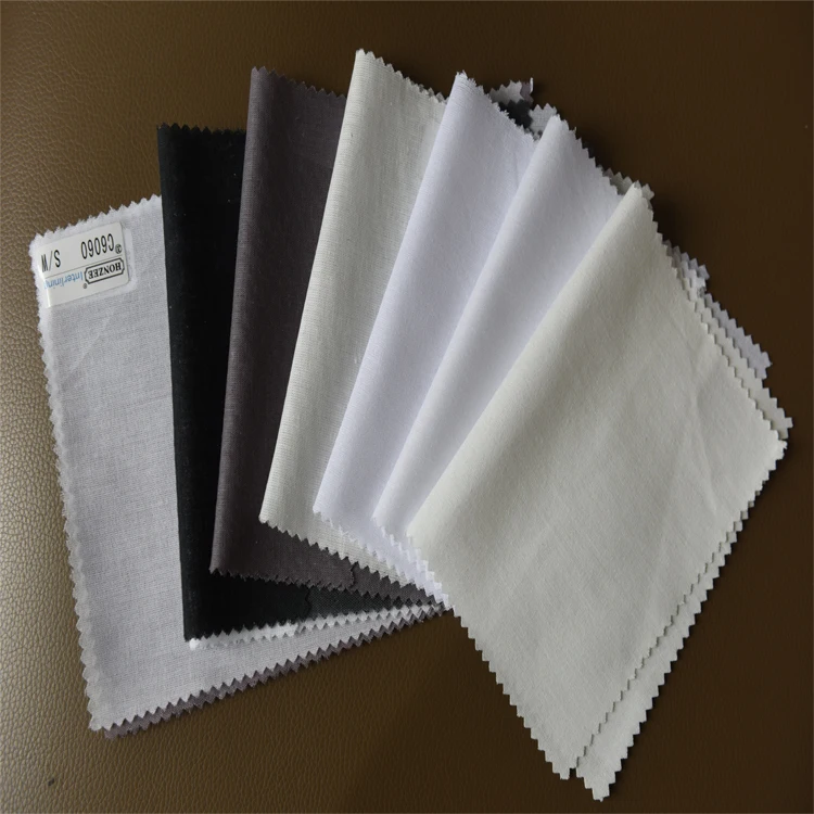 cotton textiles collar interlining fabric for shirts or cuff