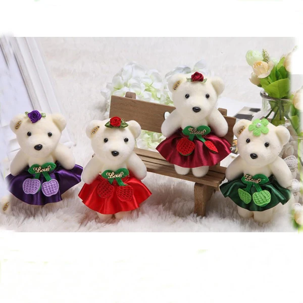 Bag PP Cotton Kid Toys Plush Doll Mini Small Teddy Bear Flower Bouquets Bear For Wedding For Gift