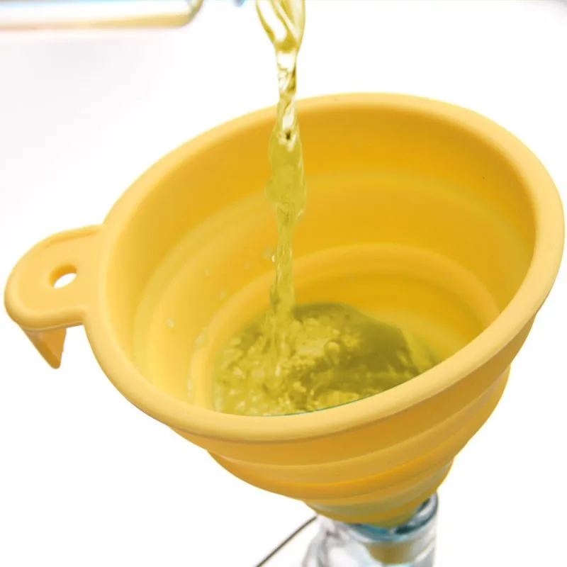 Factory directly sale silicone  collapsible kitchen funnel  folding  silicone  funnel