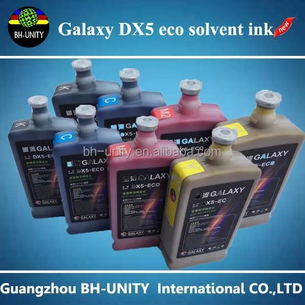 Экспорт список продуктов высокое качество галактика DX5 золото эко сольвентные чернила купить непосредственно от фабрики