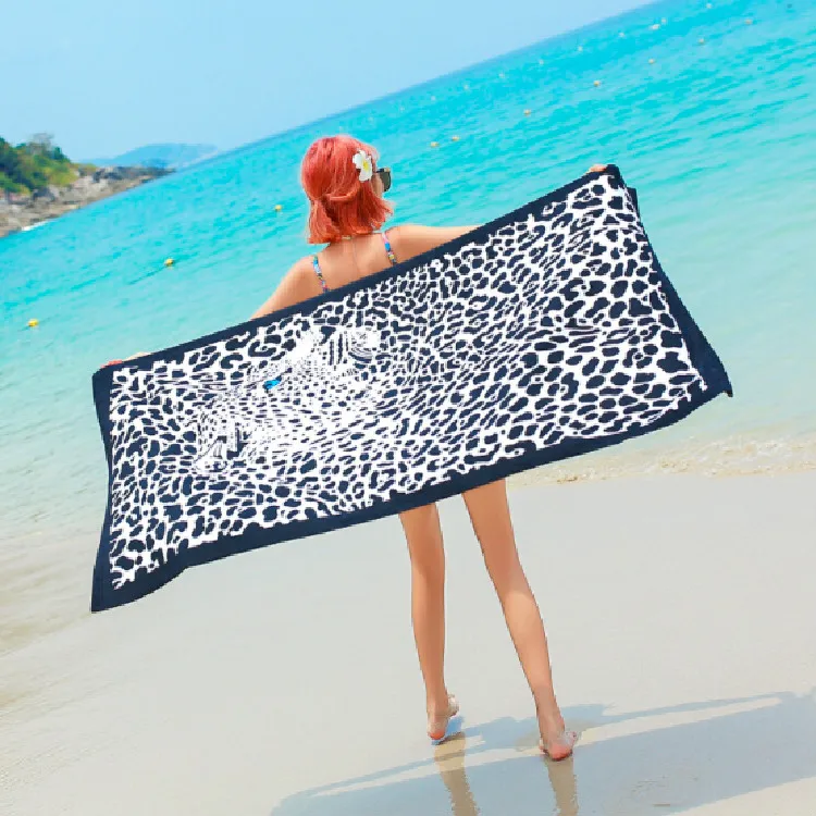 Fringe Round Beach Towel Print Unpretentious Design Personal Style High End Leopard Adults Rpet Towel Fabric Printed Fall CN;HEB