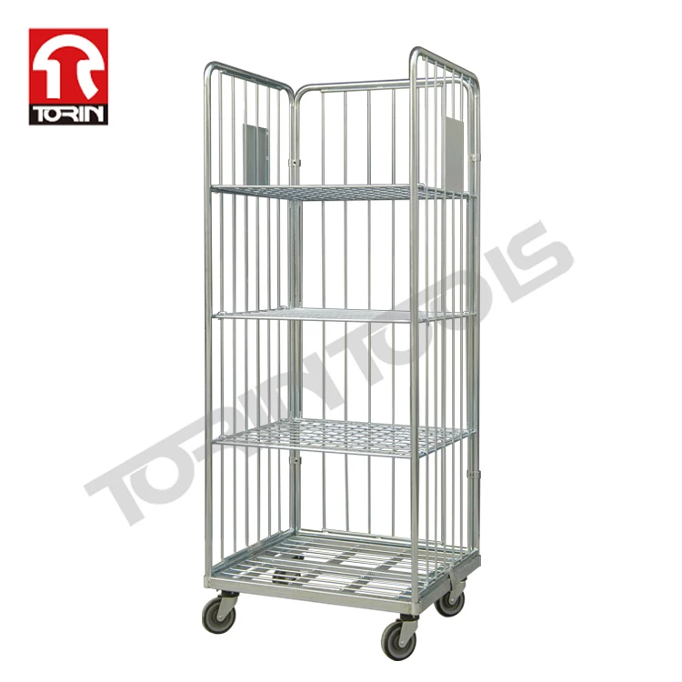 Torin SWK1008 Multi layer folding logistics handling	steel roll container roll cart