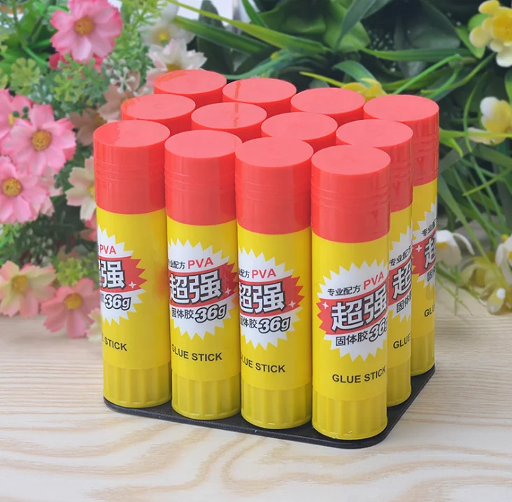 Офисная Нетоксичная белая клеевая палочка без формальдегида с низким запахом ПВА ПВП 36 г твердая бумага для