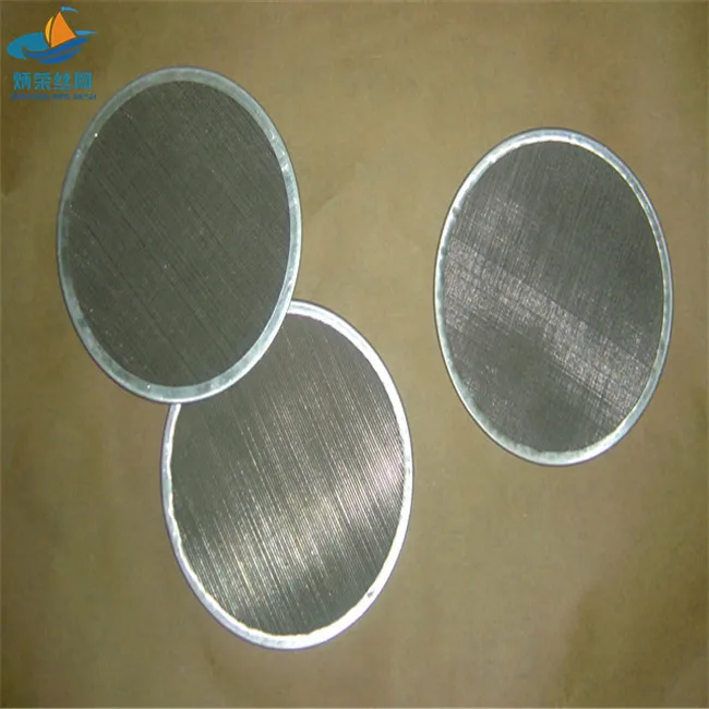 50 micron round screen filter disc 304 stainless steel etched 250 mesh wire