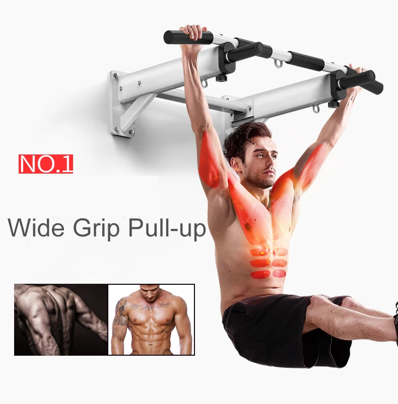 Gym equipment Horizontal Bar Door Wall Mount  Pull Up Bar Wall Chin Up Bar Fitness sports