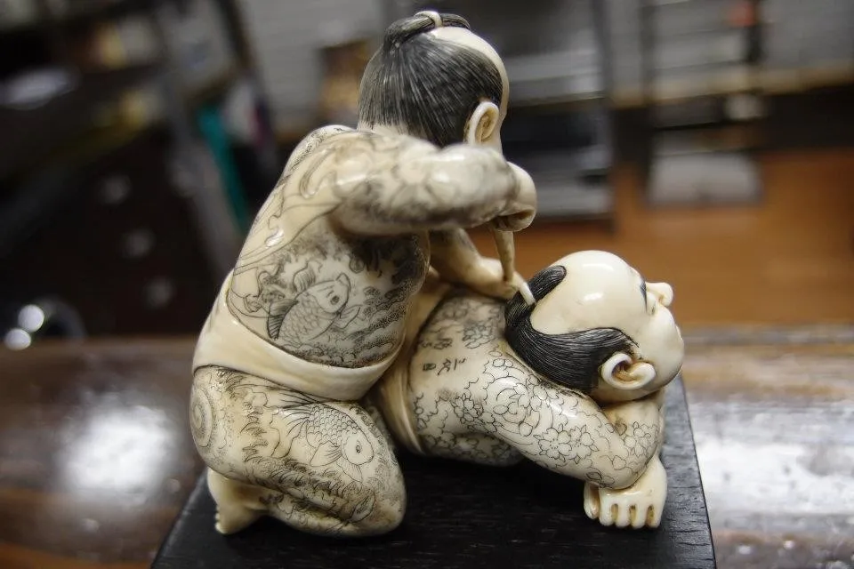 Mammoth ivory Netsukes Statues bone netsuke