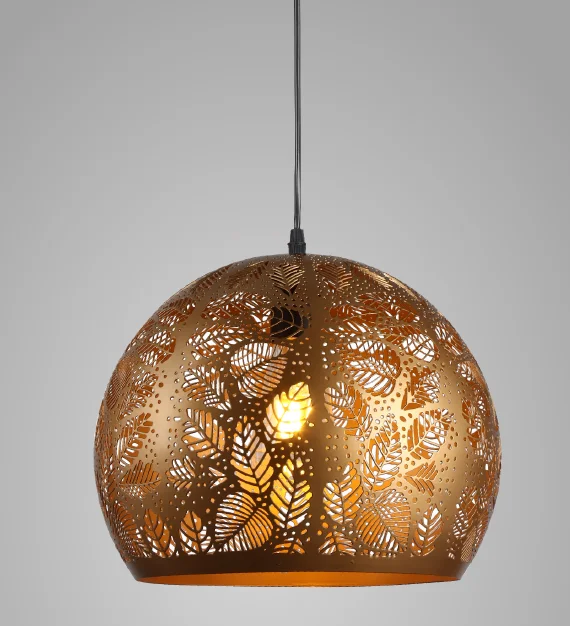 Deco Contemporary Hanging Lights Handmade Iron Drill Lamp Shade Morocco Etched Pendant Light