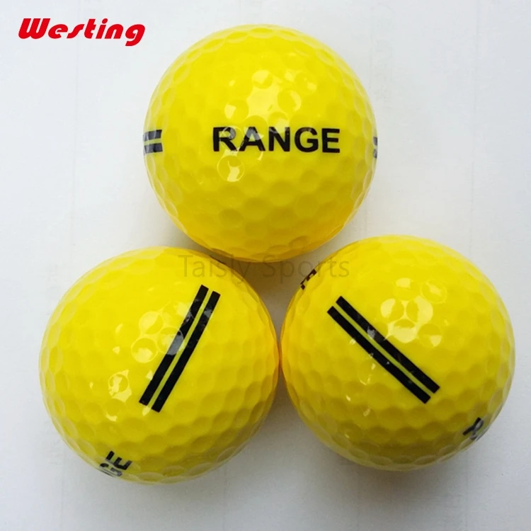 90 - 105 Hardness yellow driving range ball yellow practice golf ball