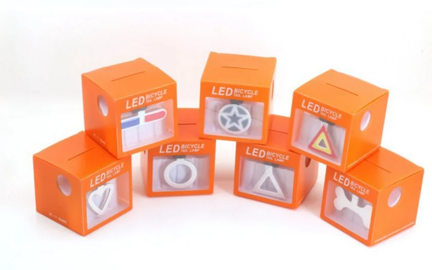 Modern Red Blue 5 Led 2 Laser Mountain Bike Lamp Cycling Warning Waterproof Rear Laser Bicycle Light