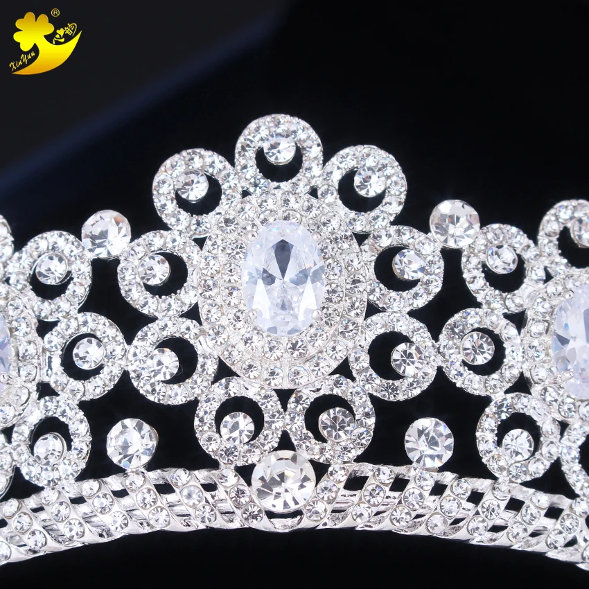 Fashionable white diamond paved bridal wedding hair jewelry women hair accessory