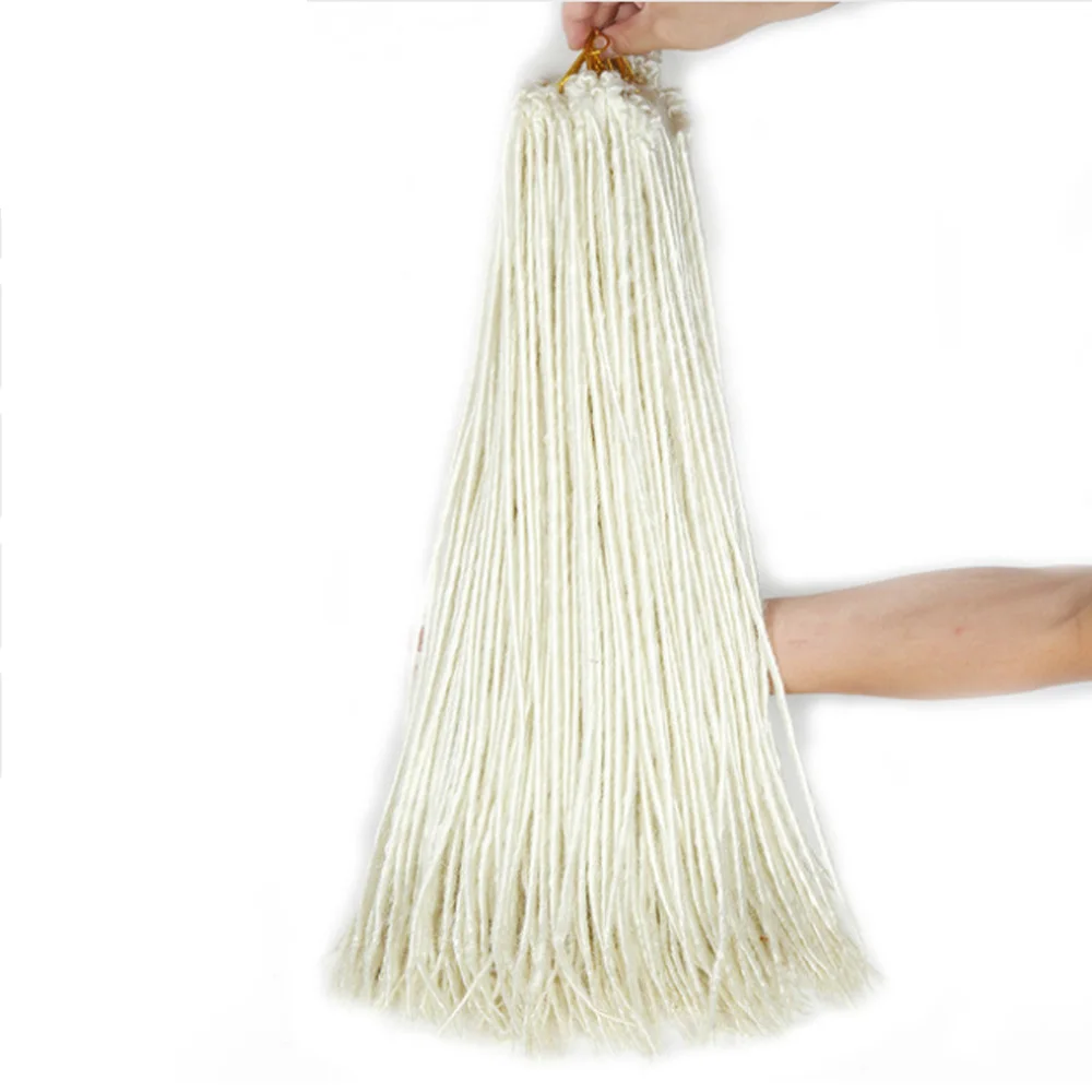 African Hair Extension Dreadlock Crochet Twist Braid Synthetic Weave Pack thin Goddess Faux Locs