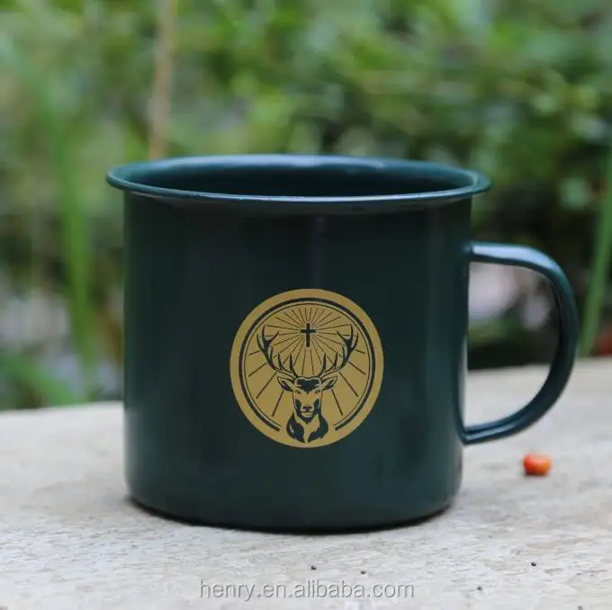 matte color 18 oz enamel mug