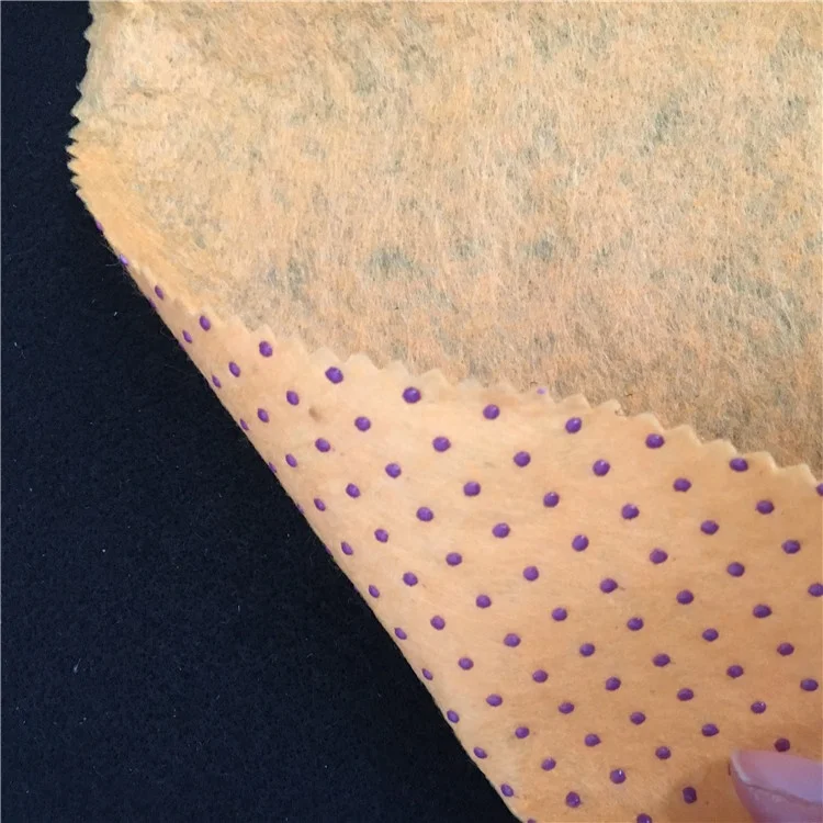 fast delivery anti slip carpet PVC polyester dots coated nonwoven fabric anti slip felt non woven fabric