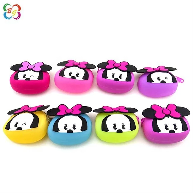 Small Promotional Gift Customised Silicone Mikcy Mouse Cartoon Coin Purse