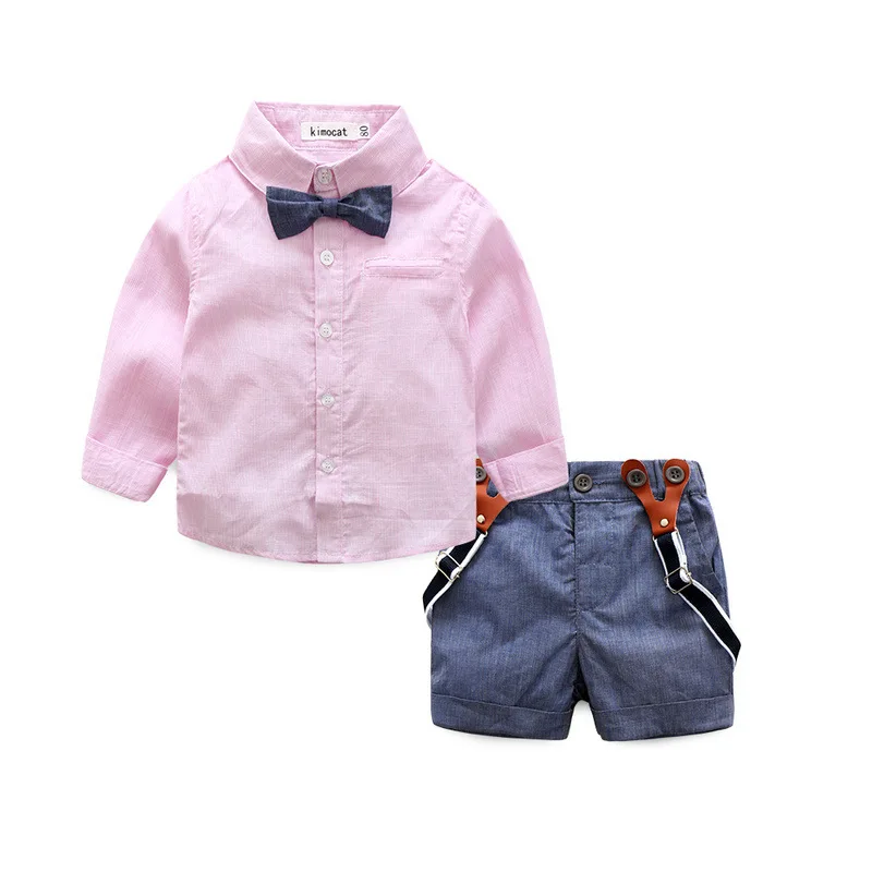 wholesale western style handsome sunny cute boy suit baby clothes set