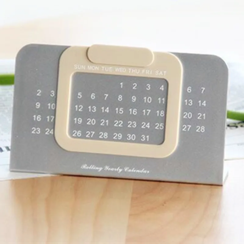 
new products on china market rectangle paper-extracting rolling yearly cardboard calendar stand/classic desktop calendar stand 