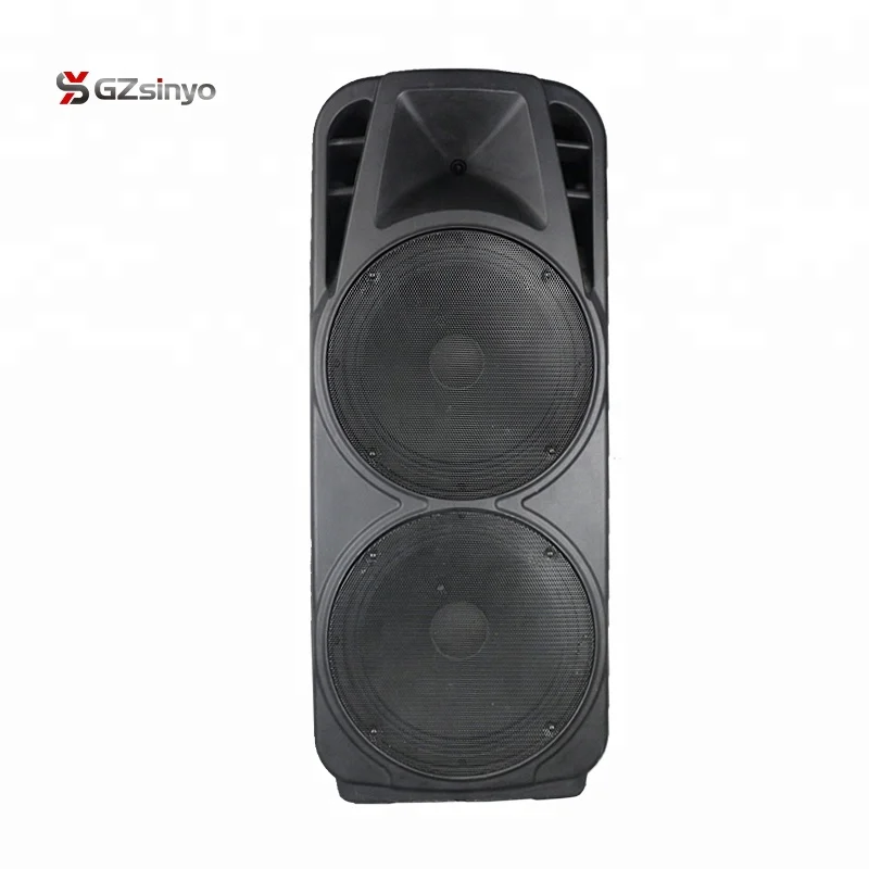 double 15 inch big power bare tone portable trolley speaker with UHF mic