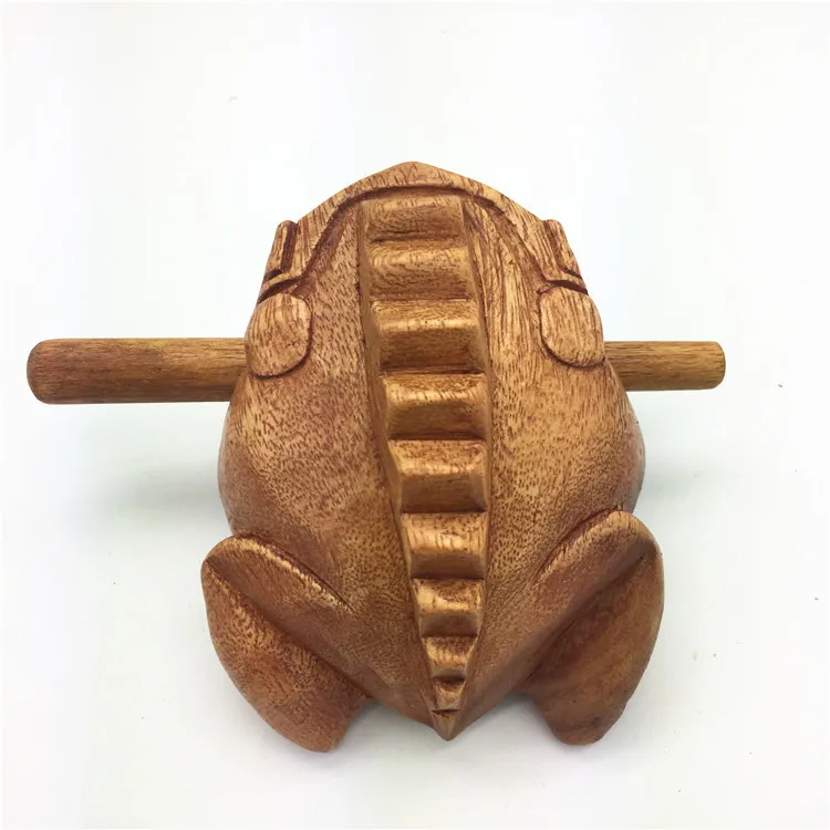 Home Office Decoration Wooden Thailand Traditional Craft Lucky Frog