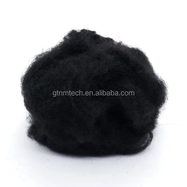 
Dark Black Color Polyester Staple Fiber for Black Geotextile Polyester Staple Fiber 