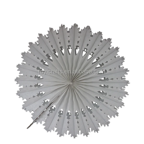 3D White Honeycomb Handmade Christmas Hanging Decoration Tissue Paper Snowflakes