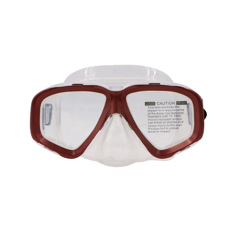 Разноцветная силиконовая маска для подводного плавания из закаленного стекла с сертификатом CE