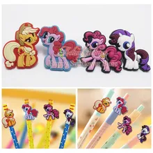 4PCS My Little Ponies Action Figures PVC Pencil Topper Pen refill School Supplies Kids Birthday Party Gifts