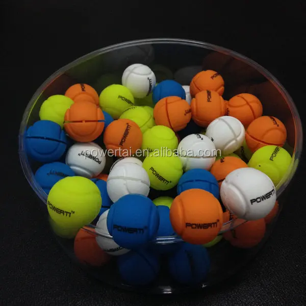 New custom tennis string dampener,tennis ball shape tennis dampeners facoty price