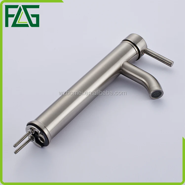 FLG Supplier Handle Basin Tapware Brushed Faucet Gold CE Chrome Modern Contemporary Ceramic Hotel Hot Cold Water Basin Faucet