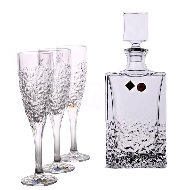 1000ml decanter with 300ml 270ml 180ml glasses  Gifts Perfect Wine  crystal Glasses  For Red Wine and whiskey