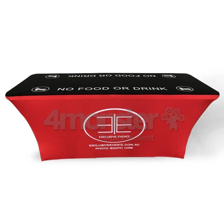 6ft 8ft trade show table cover fitted custom logo printed table cloth fabric