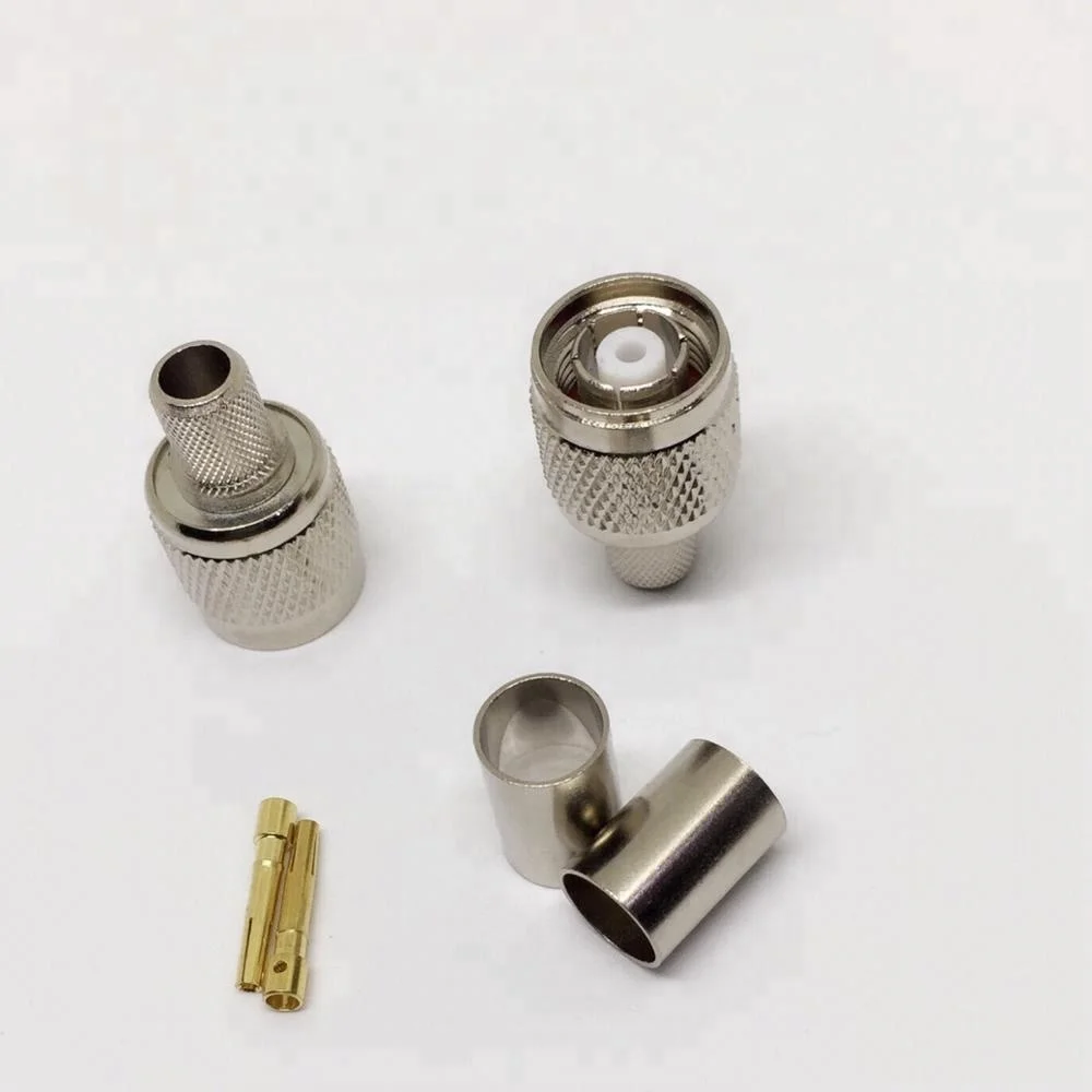 TNC Male Connector Crimp Type For RG58 RG316 RG174 LMR195 LMR400 RF Coaxial Cable TNC Plug