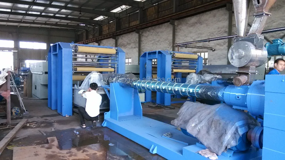High speed flat yarn extrusion line auto plastic tape drawing machine of pp bag making for chemical materials