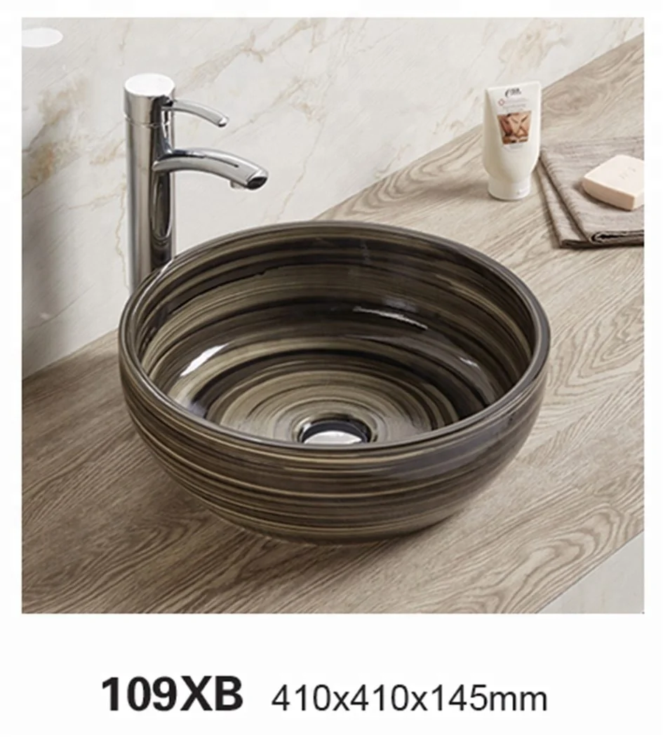 round porcelain wash basin ceramic bathroom vanity top sink red lavabo bowl