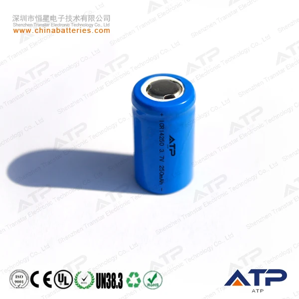 icr 14250 3.7v 200mah/250mah/20mah/300mah rechargeable battery for Gas Meter Heat Meter /emergency light