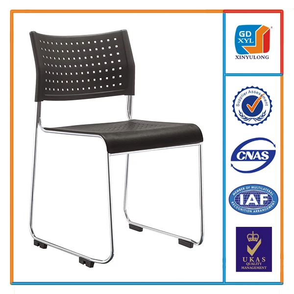 
Stackable plastic meeting chair for conference room/training room 