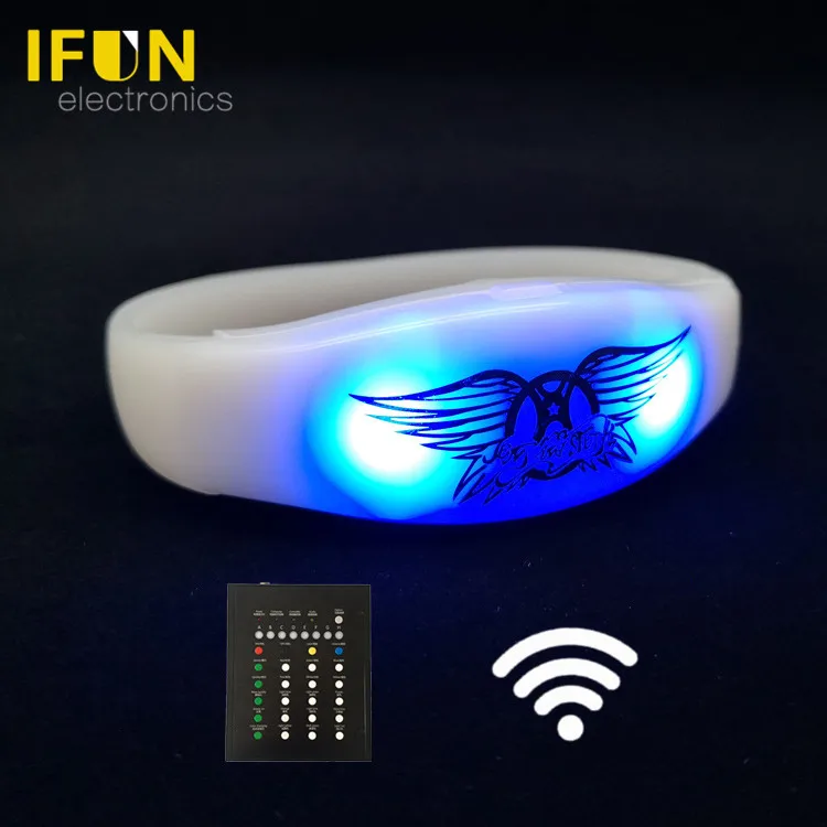 Music festivals Full RGB Colors DMX controllable LED bracelets For Birthday Decoration Party Supplies