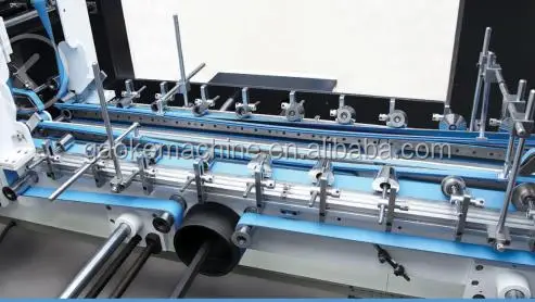GK-1200PC High Speed Box Folding Gluing Machine For Crash Lock Bottom Box Making