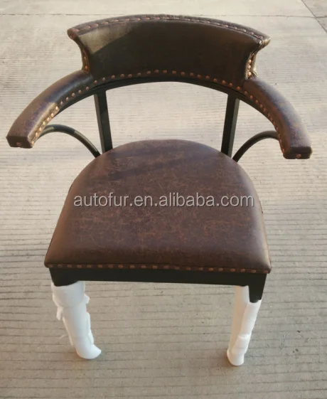 Factory industrial furniture metal PU seat chair for coffee shop