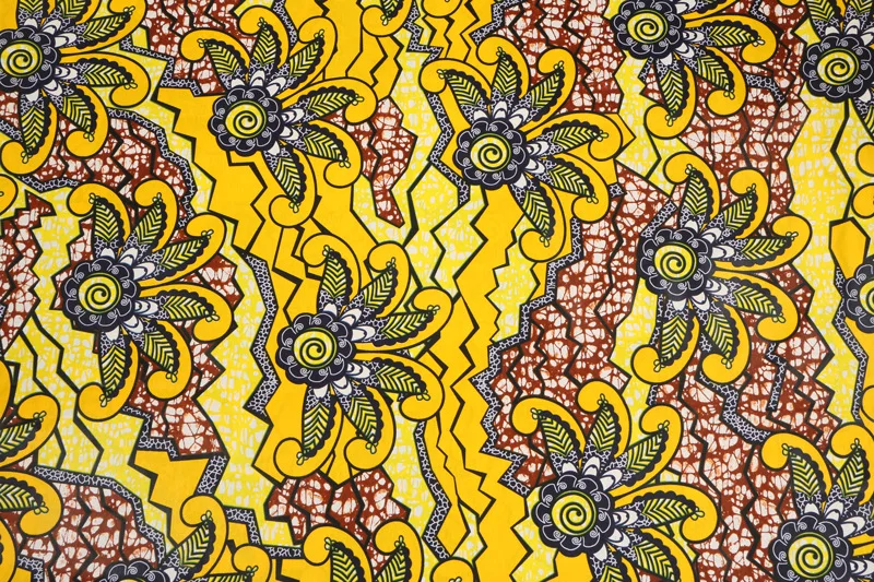 2019 Waxed Print Fabric Woven Technics cotton fabric batik 100%cotton african  java wax print fabric