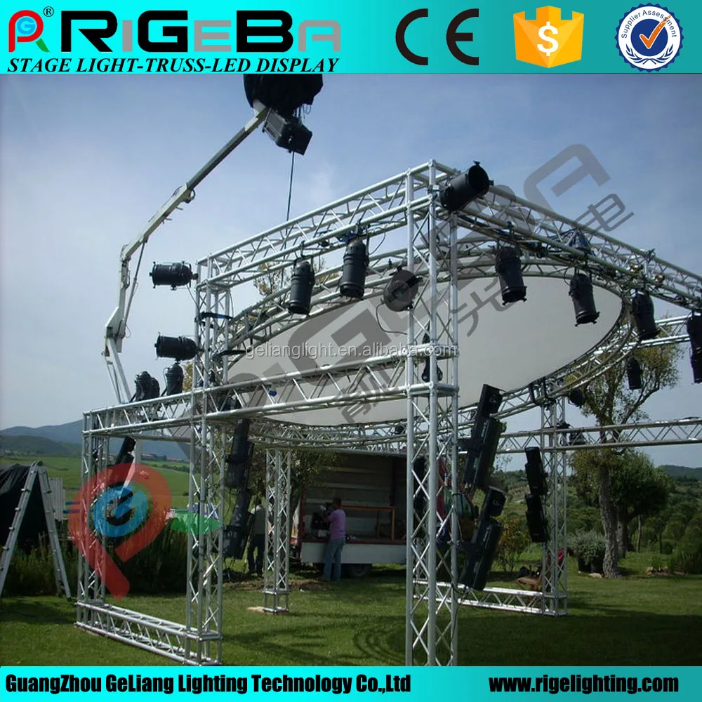aluminum truss thickness 3mm spigot or bolt for stage lighting equipment using moving head light stand