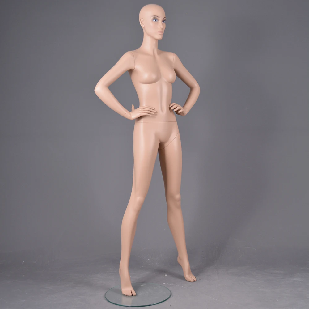 Sexy Lifelike Asian Female Mannequin Realistic Head Realistic Mannequin, without Wig Removable Fiberglass Hand Women Stand