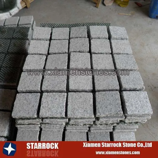 
Granite paving mesh back cobble stone 