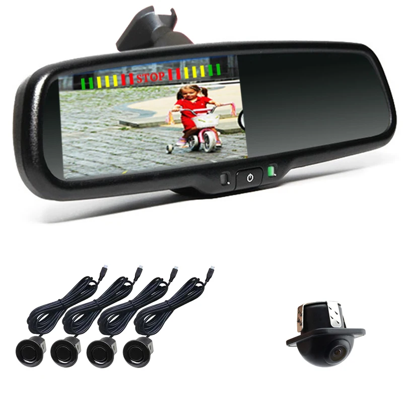 Car Rearview Mirror With Parking Sensor And Camera For Honda Civic IATF16949