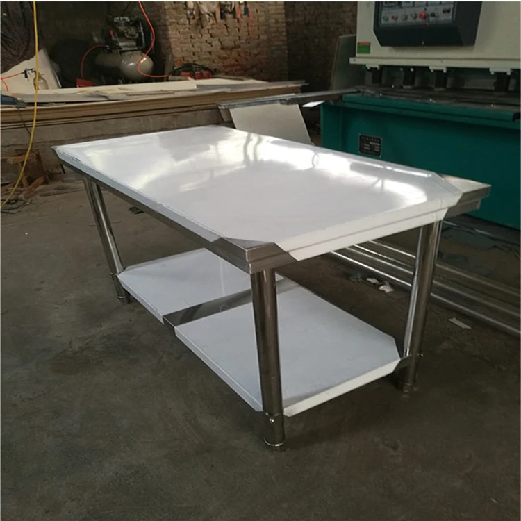 Premium quality stainless steel commercial kitchen industrial work table