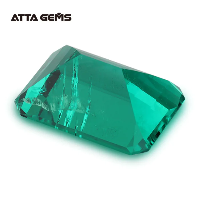 Amazon Style Wholesale Synthetic Colombian Hydrothermal Emerald Natural Stones For Fine Jewelry