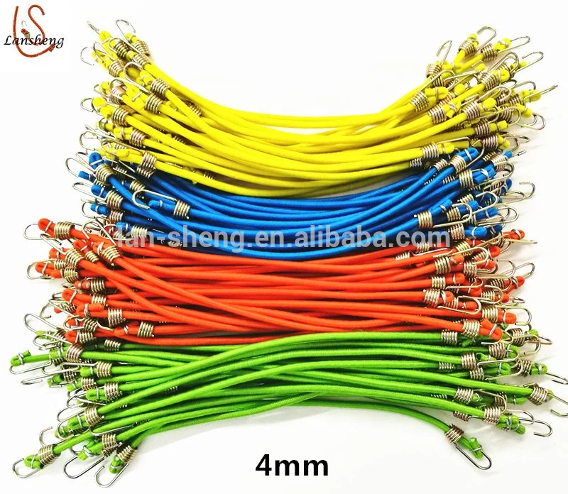 Elastic wear resistant braided cord luggage rope with hook