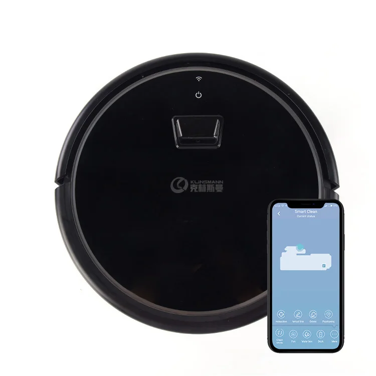 3 in 1 K186 Strong Suction Double Roller Brush glass cover visual navigation Intelligent portable Floor robot Vacuum Cleaner